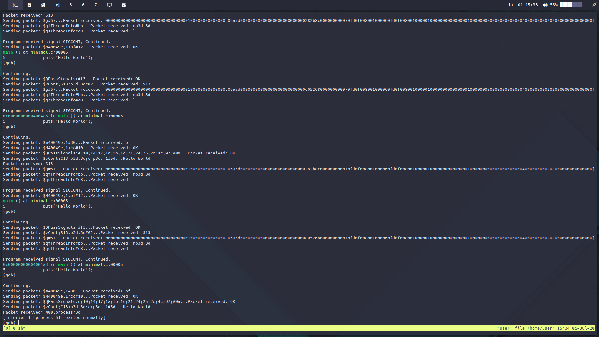 Debugging with GDB